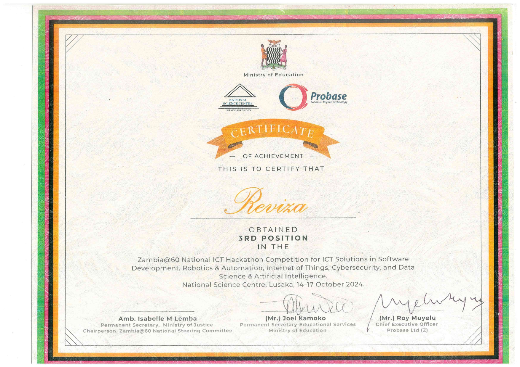 certificate